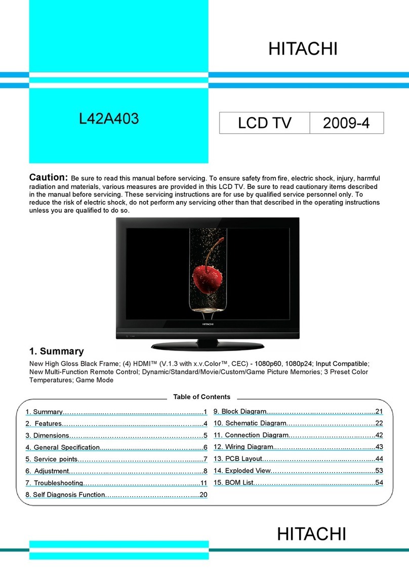 Hitachi UltraVision L42A403 User manual
