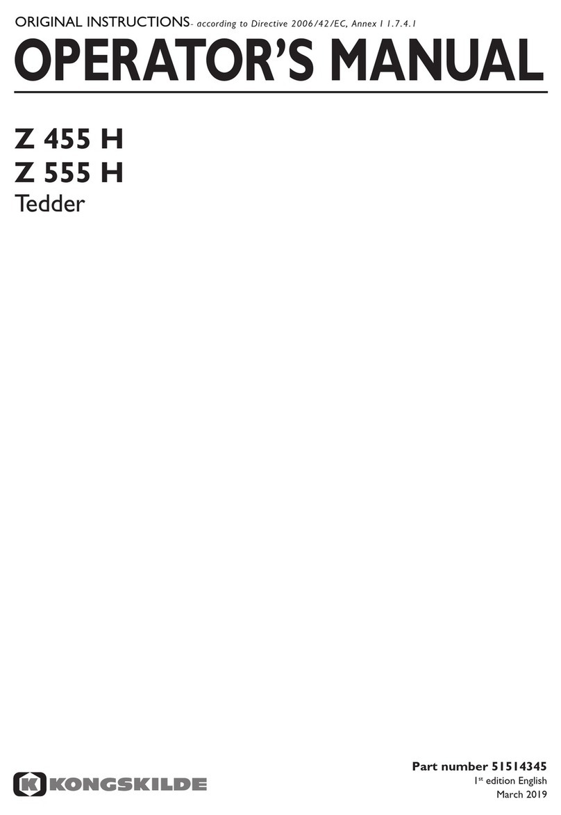 Kongskilde Z 455 H Operator's manual