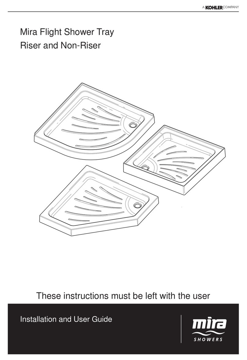 Mira Flight Shower Tray Installation and user guide Mira Flight Shower Tray Installation and user guide