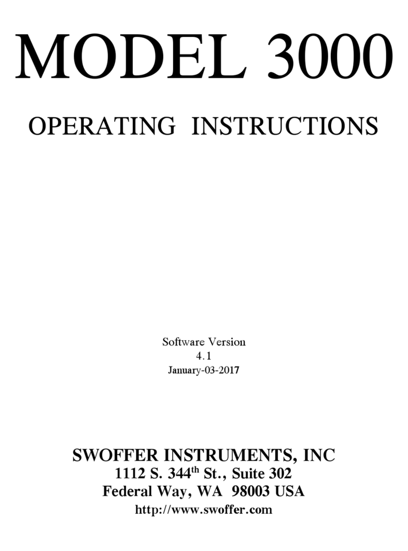 Swoffer Instruments 3000 User manual