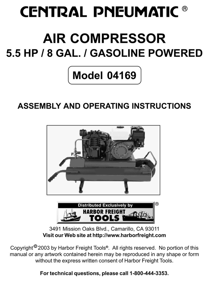 Central Pneumatic 04169 Assembly and operating instructions