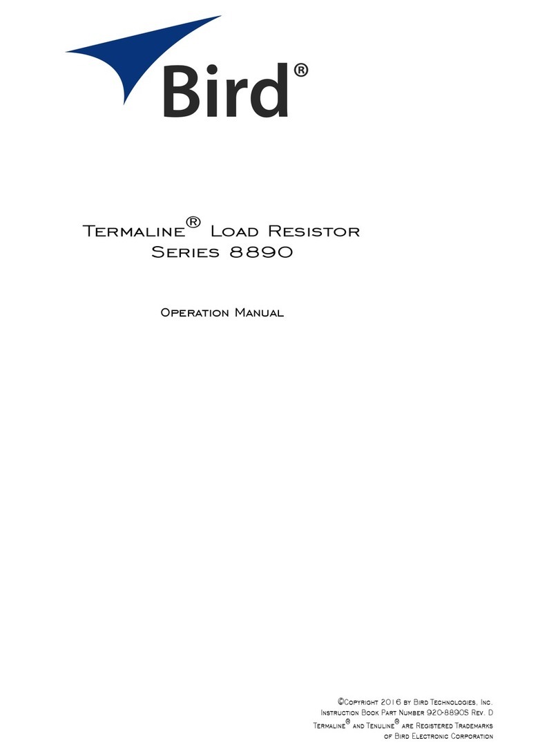 BIRD Termaline 8890 Series Operation manual