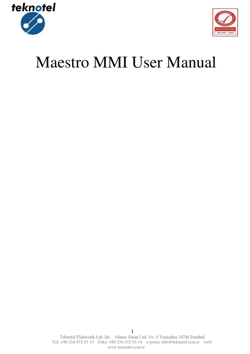 Teknotel Maestro MMI user manual