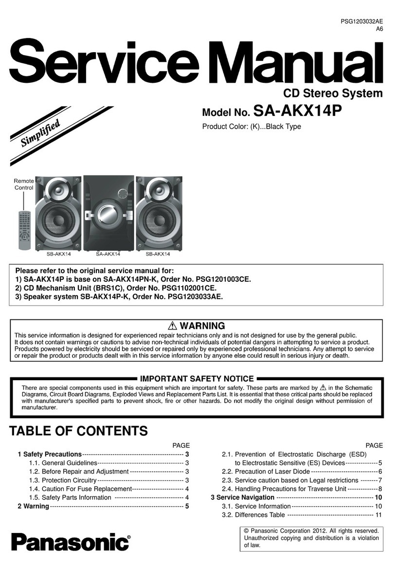 Panasonic SA-AKX14P User manual Panasonic SA-AKX14P User manual