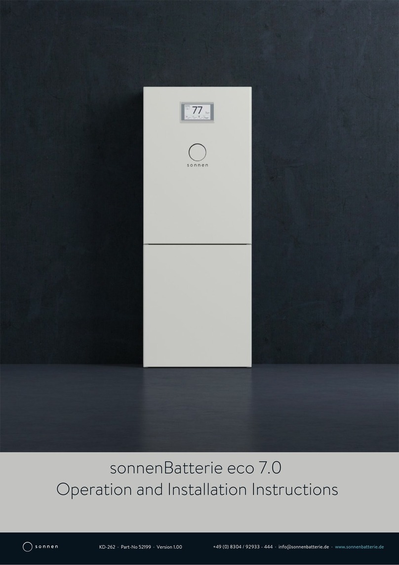 Sonnen sonnenBatterie eco 7.0 Series Operation and installation instructions