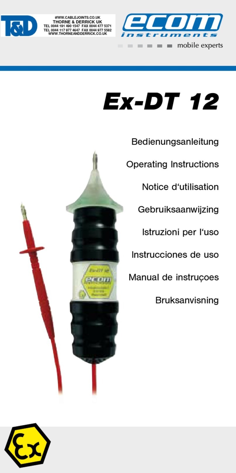 Ecom Ex-DT 12 operating instructions