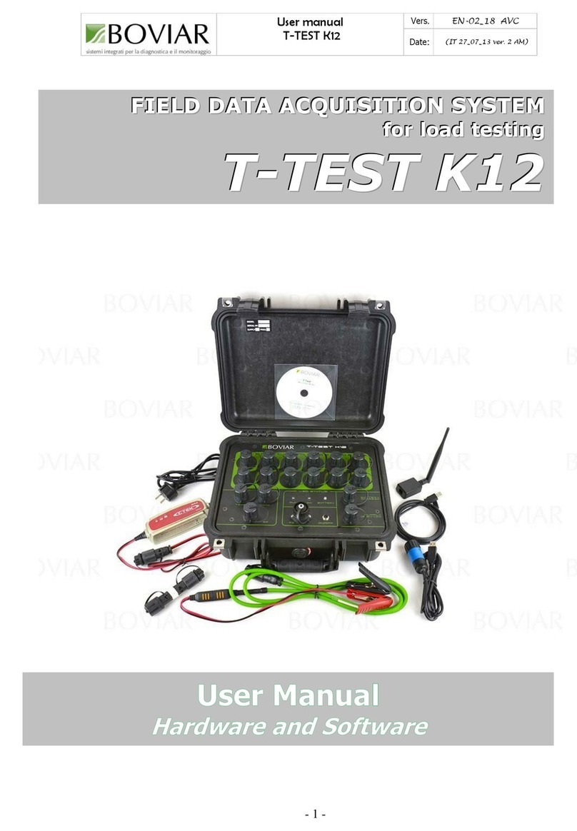 BOVIAR T-TEST K12 user manual