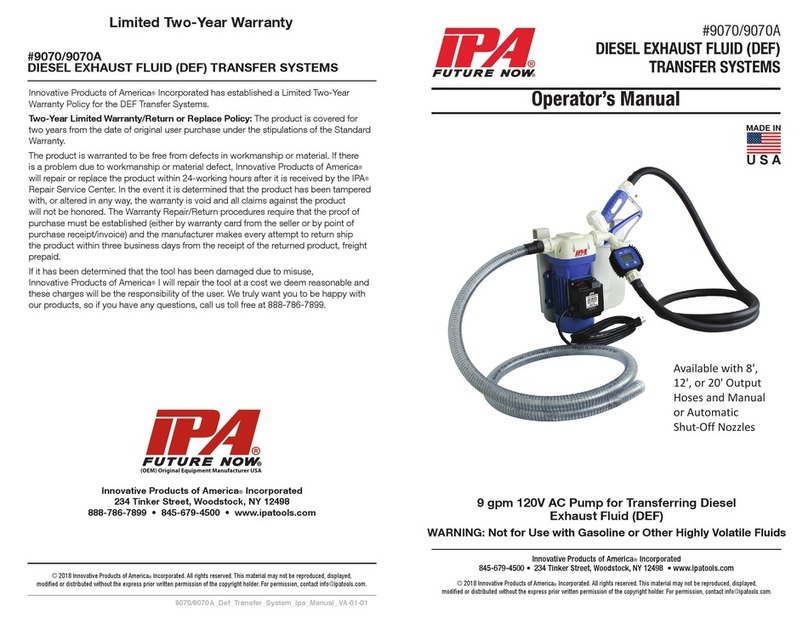 iPA 9070 Operator's manual