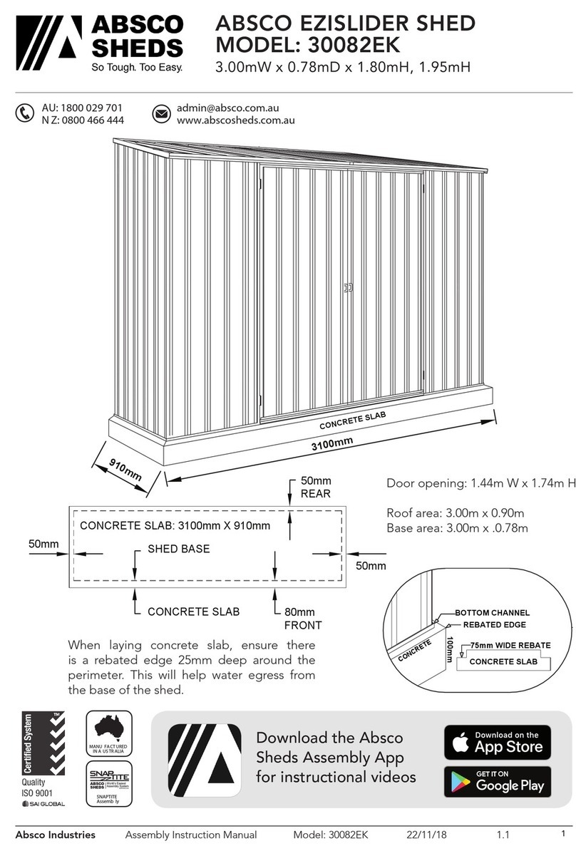 ABSCO SHEDS 30082EK instruction manual