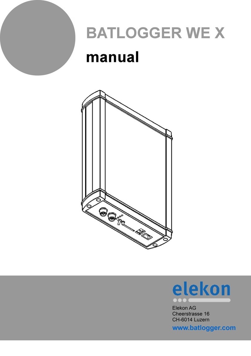 ELEKON BATLOGGER WE X manual