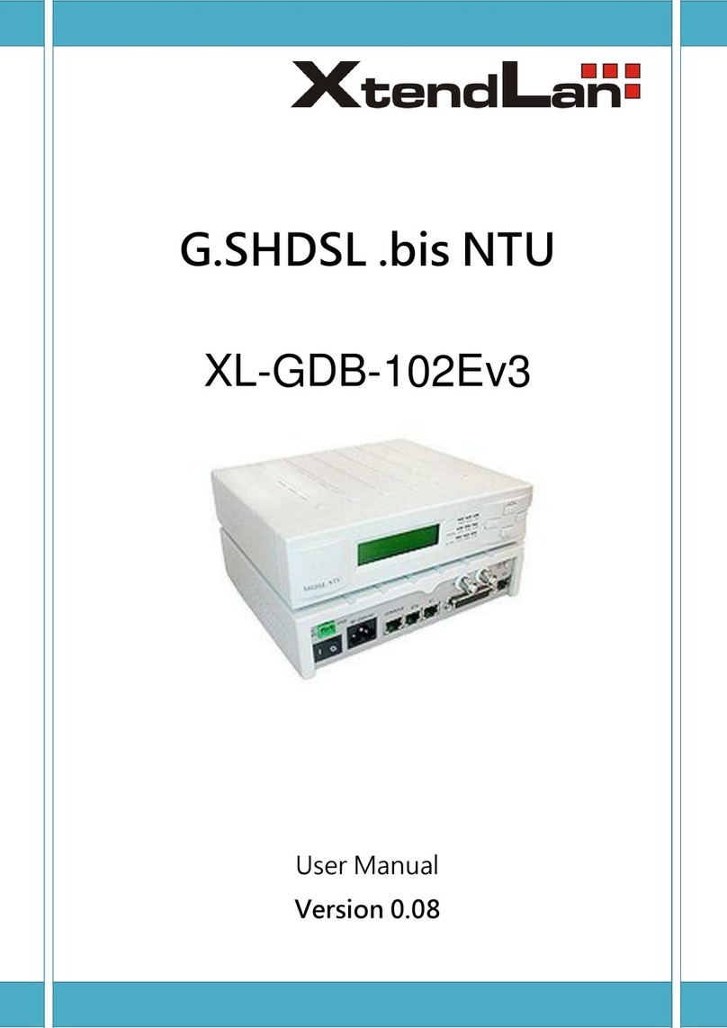 XtendLan G.SHDSL .bis NTU Series user manual