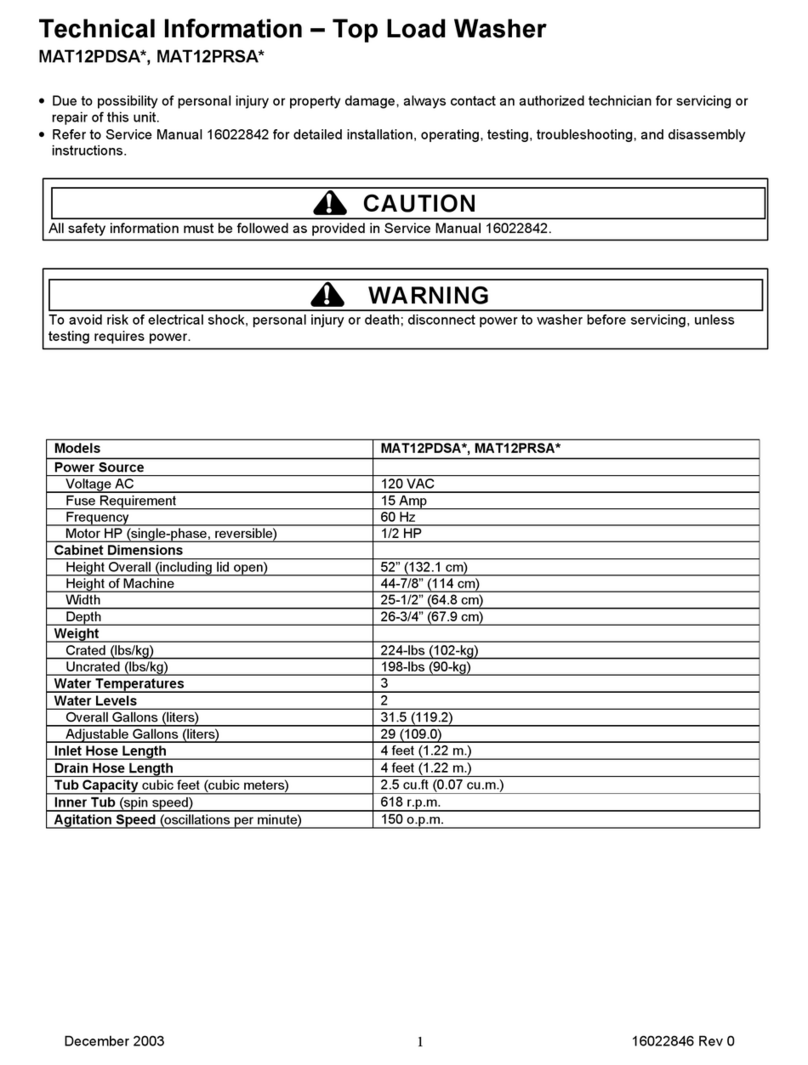 Maytag MAT12PDSA Manual