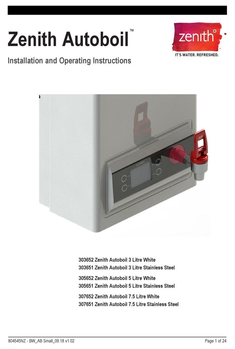 Zenith Autoboil Series Installation and operating instructions