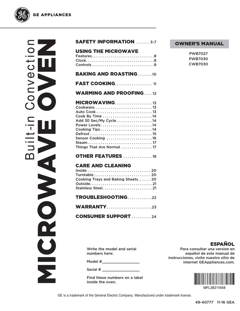 GE PWB7027 User manual