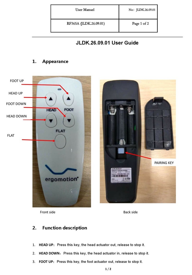 Ergomotion RF365A User manual
