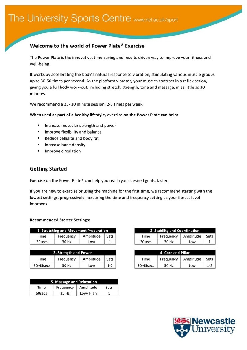 Performance Health Power Plate quick start guide Performance Health Power Plate quick start guide