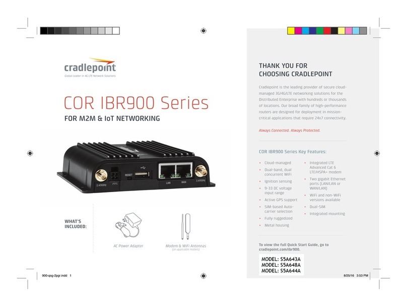 Cradlepoint COR IBR900 Series quick start guide