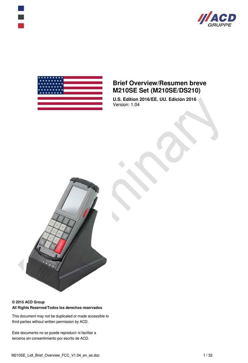 ACD GRUPPE M210SE Reference guide