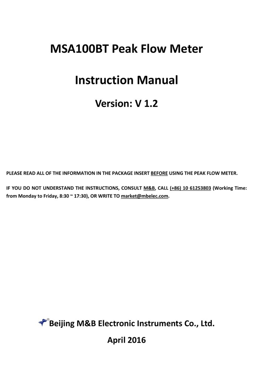 Beijing M&B Electronic Instruments Co., Ltd. MSA100BT User manual