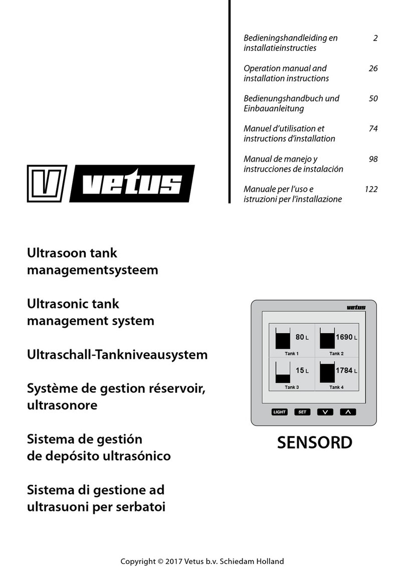 Vetus SENSORD Specification sheet
