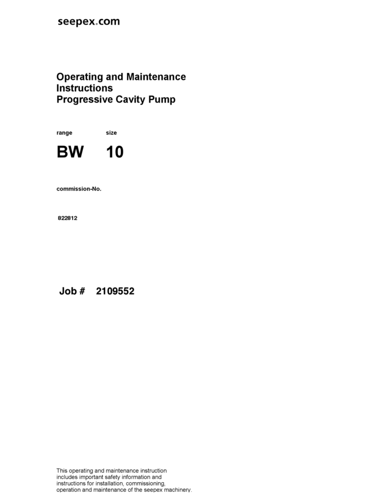 Seepex BW 10 Operating and maintenance instructions