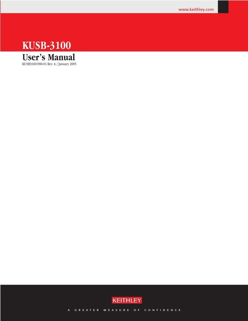 Keithley KUSB-3100 user manual