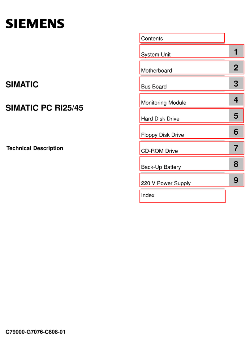Siemens SIMATIC PC RI25/45 Parts list manual
