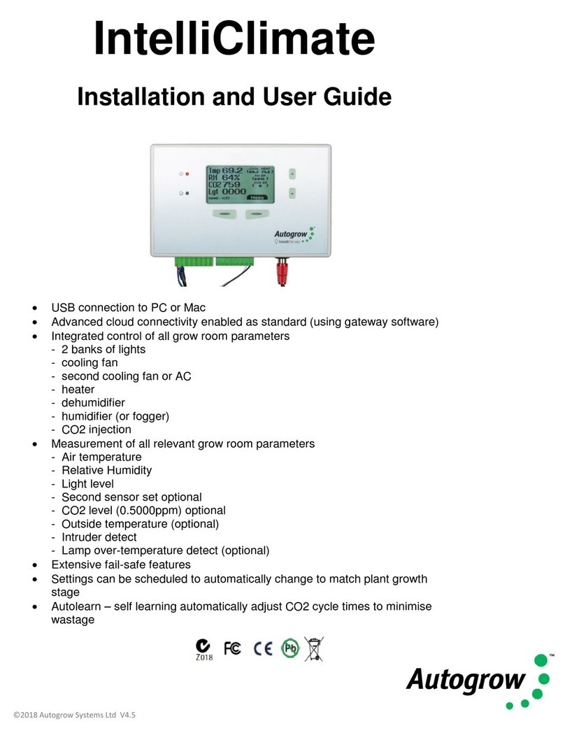 Autogrow IntelliClimate Installation and user guide Autogrow IntelliClimate Installation and user guide