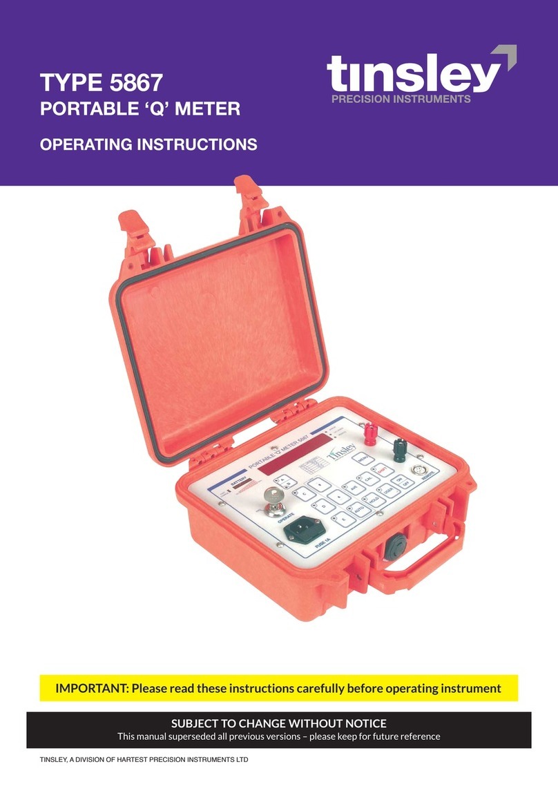 Tinsley 5867 operating instructions