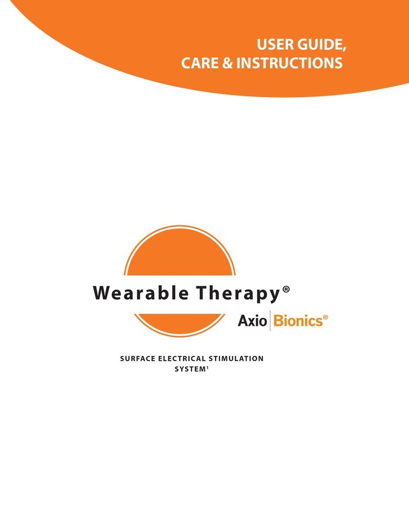 AxioBionics Wearable Therapy User guide, Care & Instructions