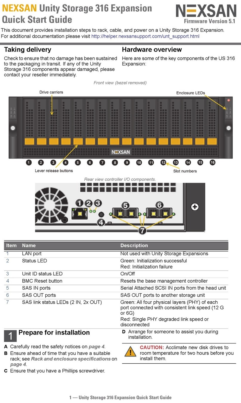 Nexsan Nexsan Unity Storage 316 User manual