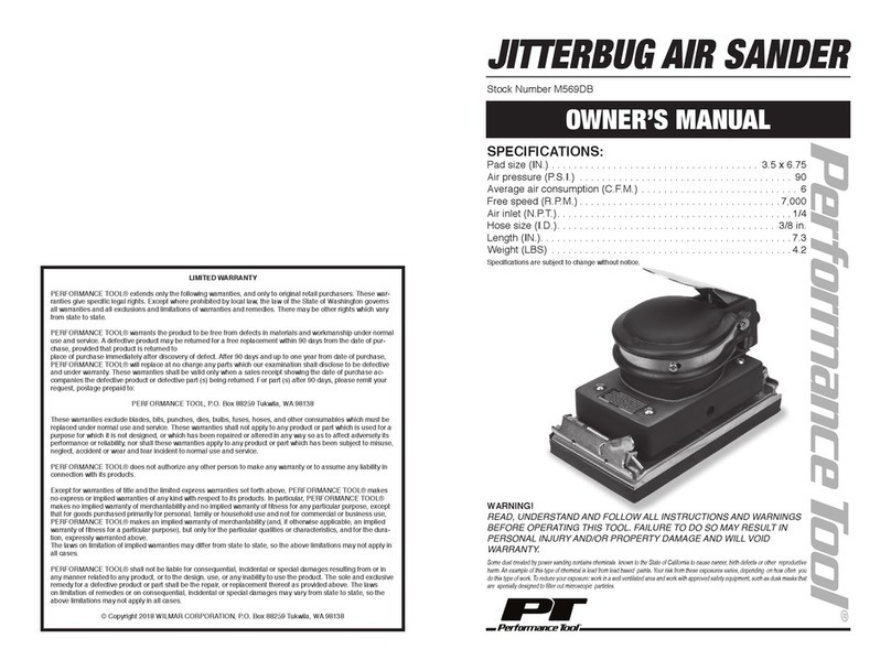 Performance Tool M569DB User manual