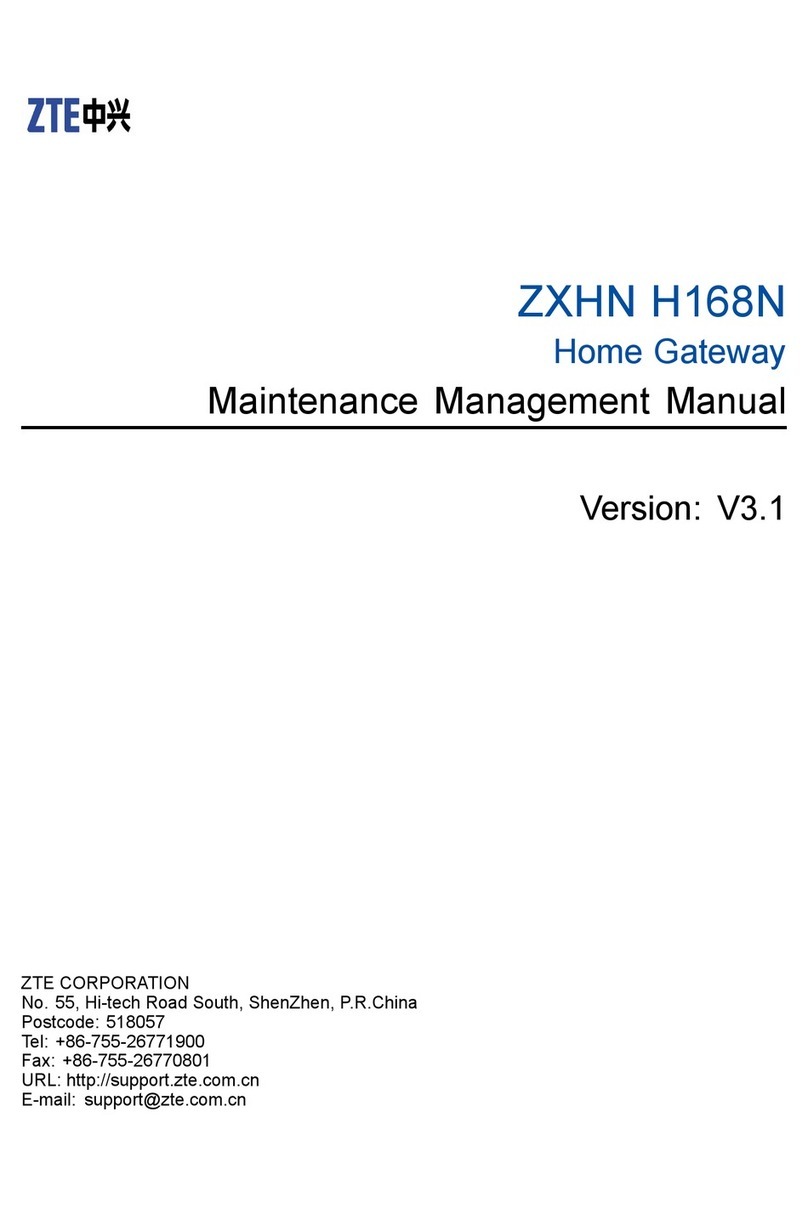 Zte ZXHN H168N Maintenance Management Manual