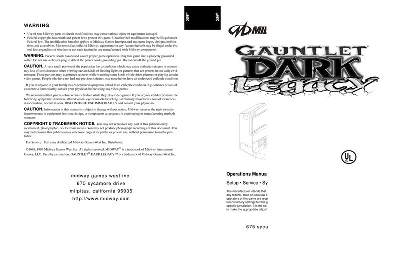 Midway Gauntlet Dark Legacy User manual