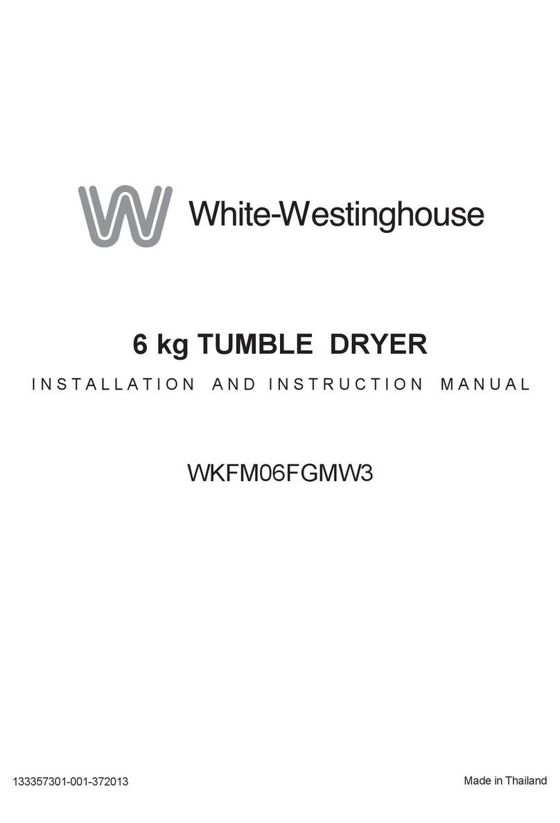 White-Westinghouse WKFM06FGMW3 Installation and instruction manual