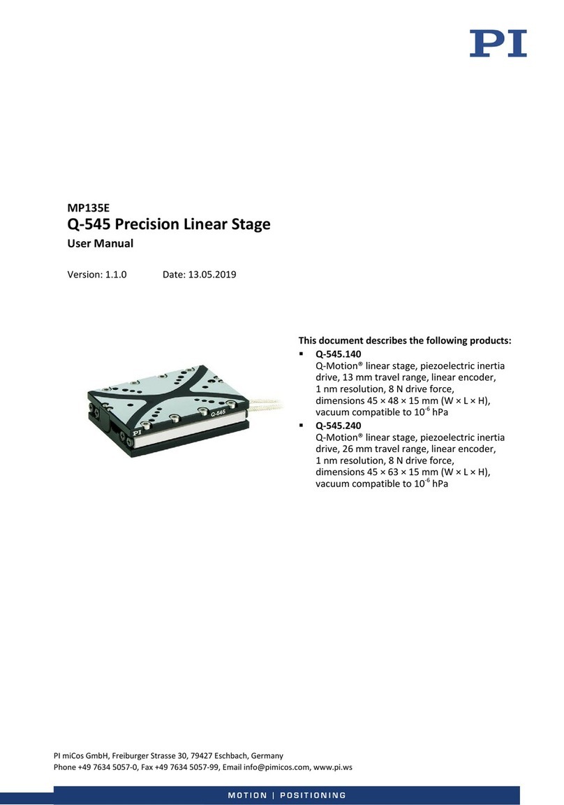 PI Q-Motion Q-545 Series user manual PI Q-Motion Q-545 Series user manual