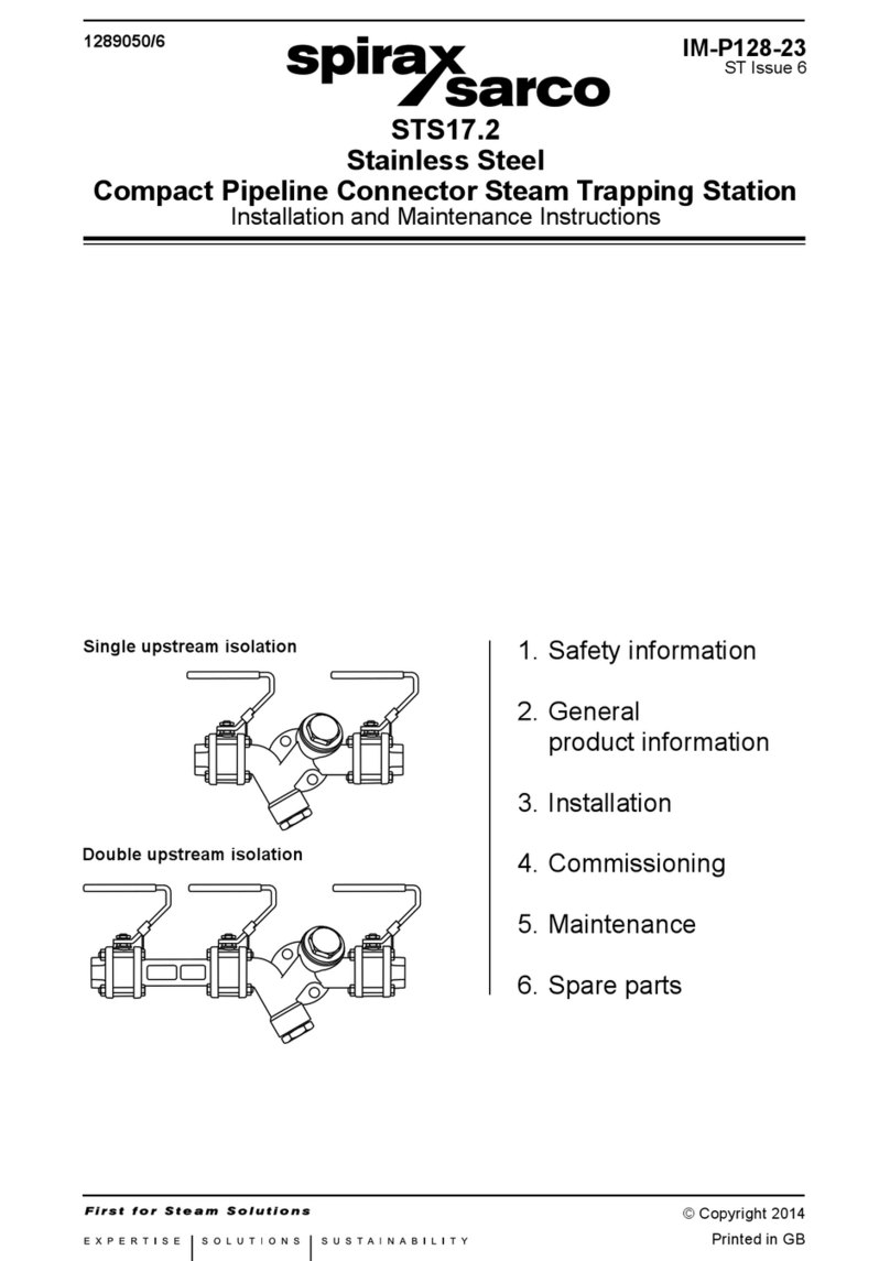 Spirax Sarco STS17.2 Installation and maintenance instructions Spirax Sarco STS17.2 Installation and maintenance instructions