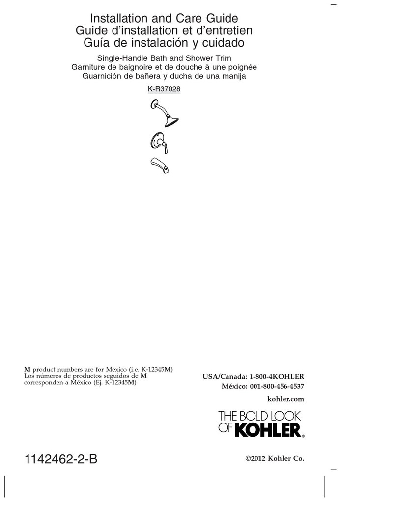 Kohler K-R37028 Assembly instructions Kohler K-R37028 Assembly instructions