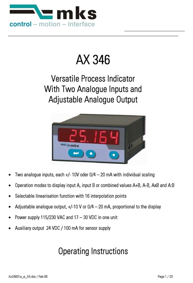 MKS AX346 User manual