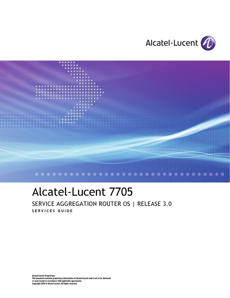 Alcatel-Lucent Service Aggregation Router 7705 User manual
