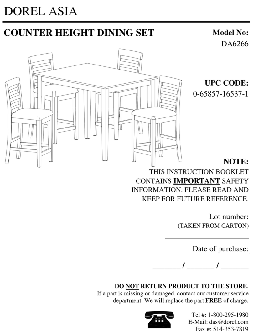 Dorel Asia DA6266 Instruction booklet