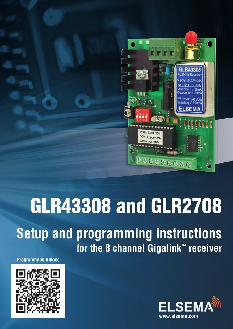Elsema Gigalink GLR43308 Setup and Programming Instructions
