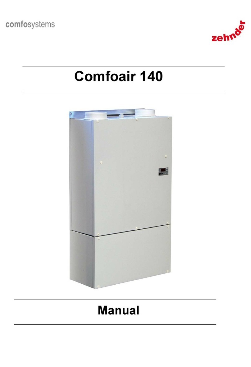 Zehnder Rittling Comfoair 140 User manual