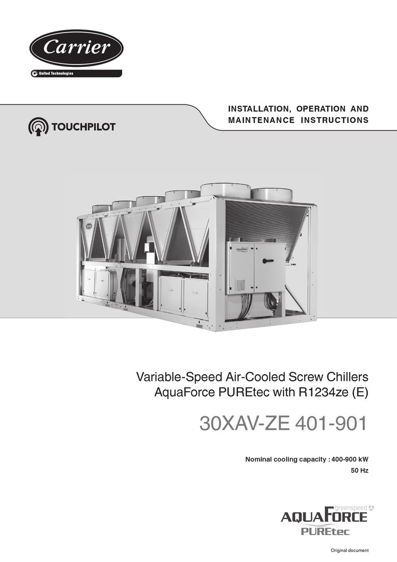 Carrier AquaForce PUREtec 30XAV-ZE 401 Installation, operation and maintenance instructions