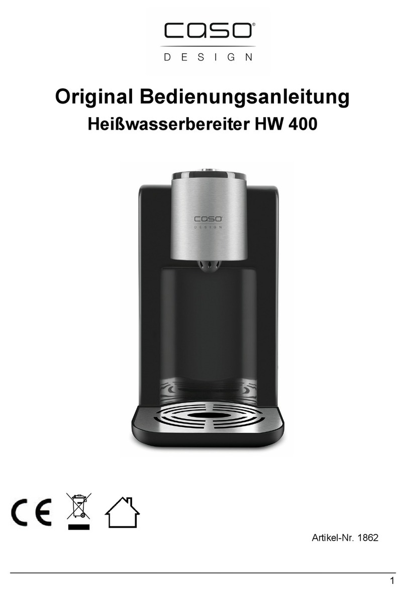 CASO DESIGN HW 400 Installation instructions
