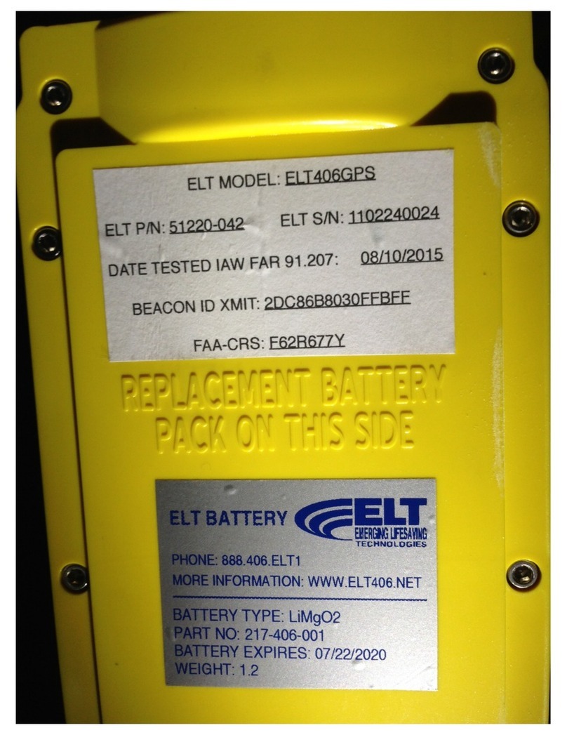 ELT ELT406GPS Installation, operating and maintenance manual