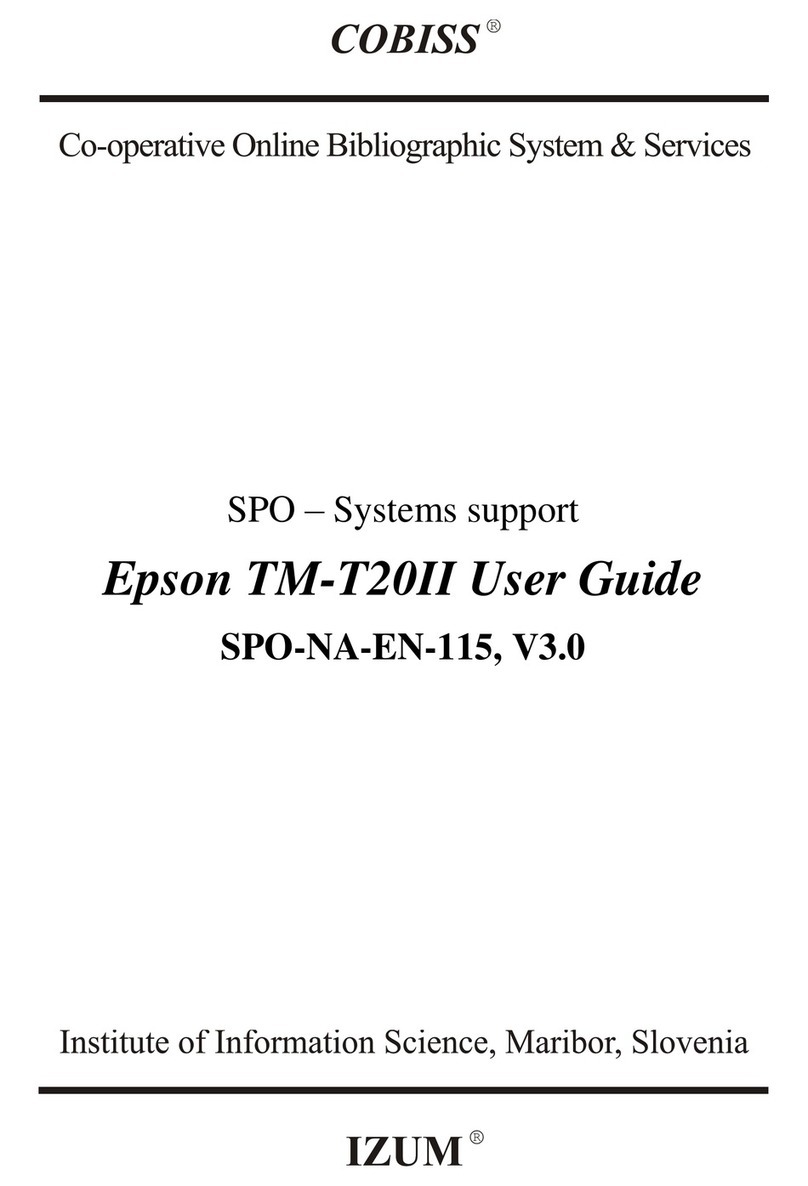 Epson TM-T20II User manual