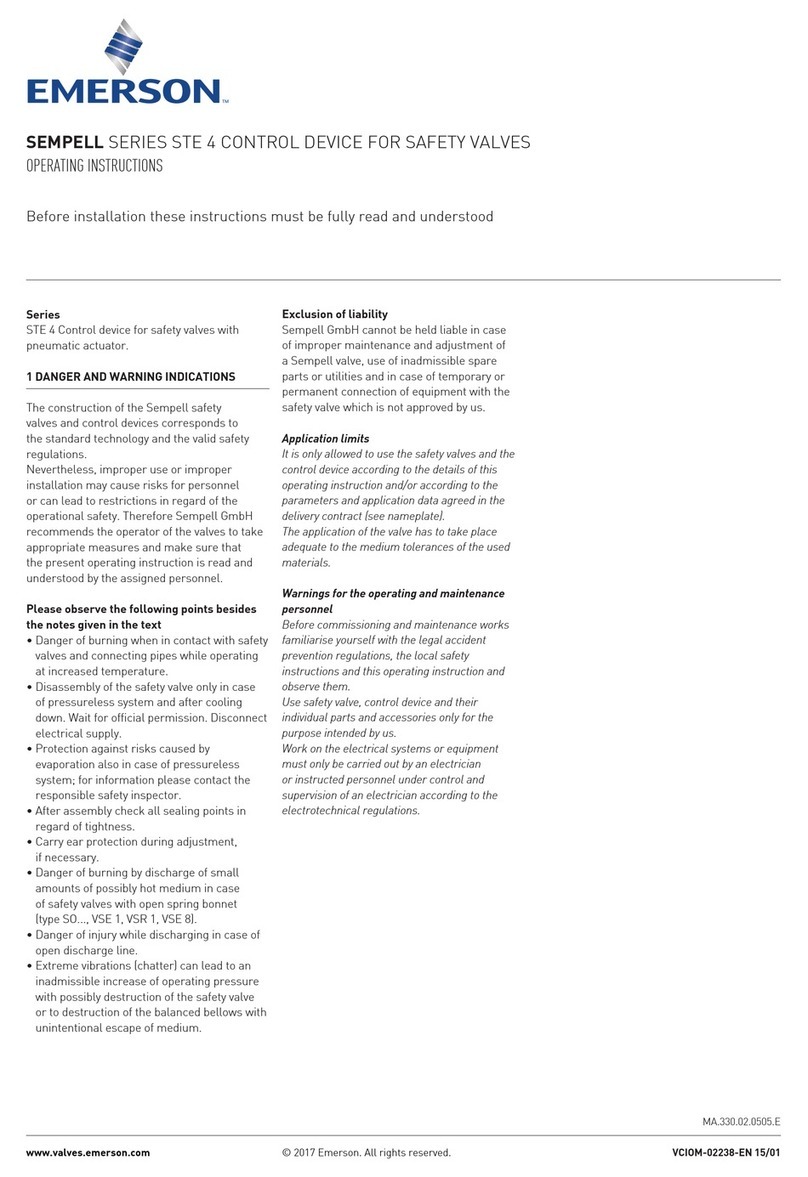 Emerson Sempell series User manual