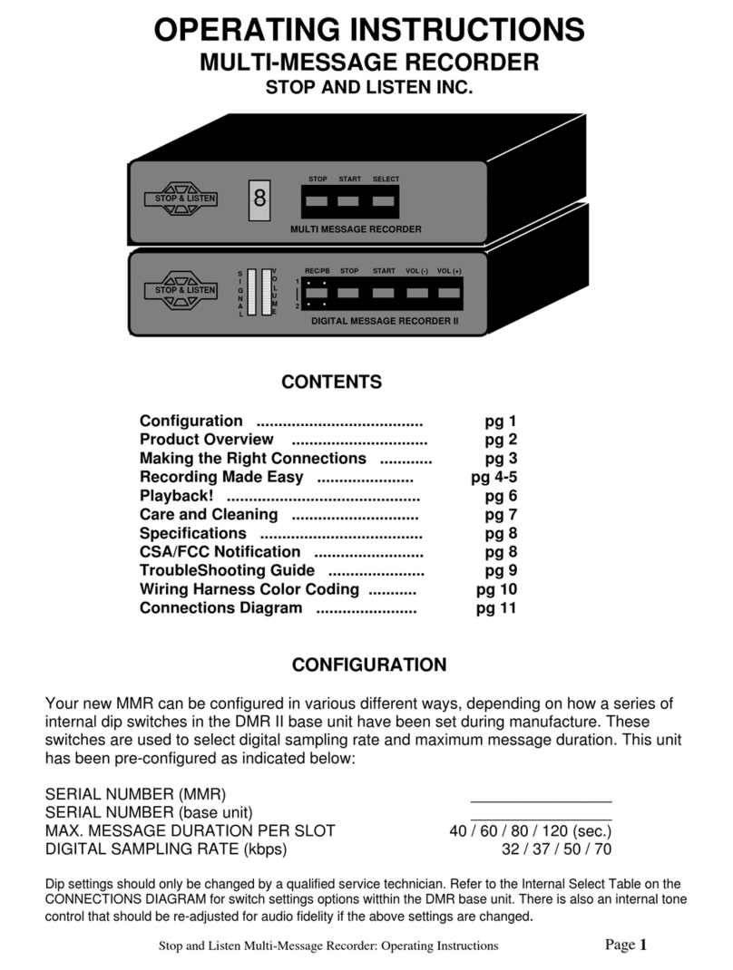 Stop & Listen MMR operating instructions