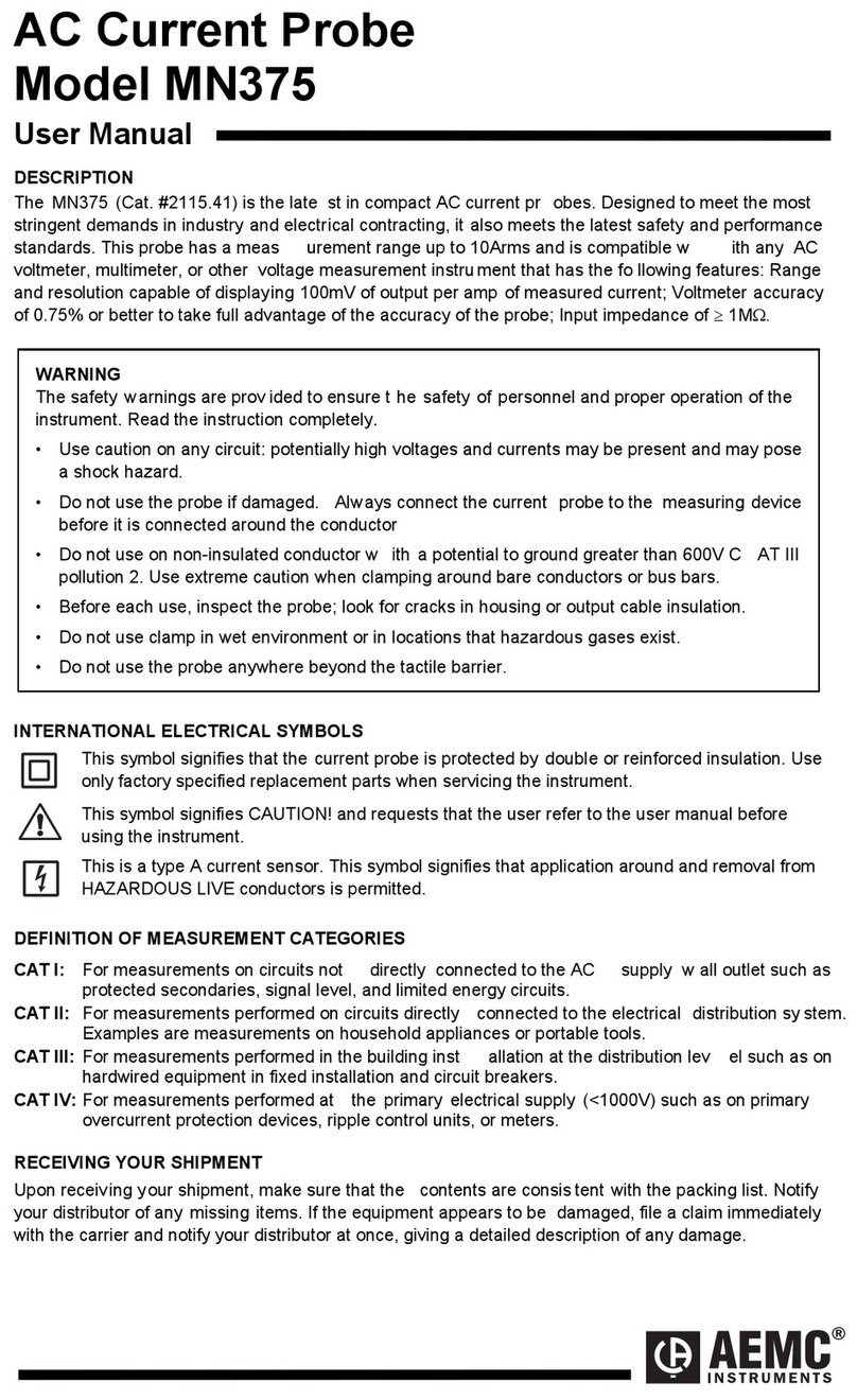 AEMC MN375 User manual